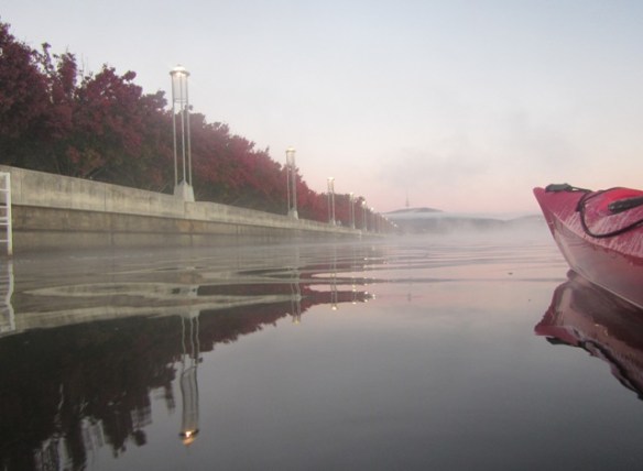 6.28am: Fire red with a mix of mist