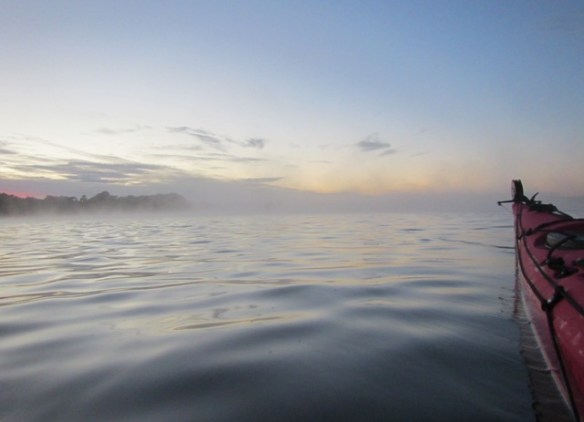 The light fog was just starting to chase me into the main basin.