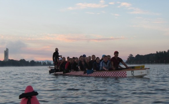 The ever smiling Dragon boaters