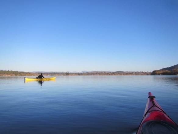 Crystal blue skies for the remainder of the morning. This is a typical autumn day in Canberra. 