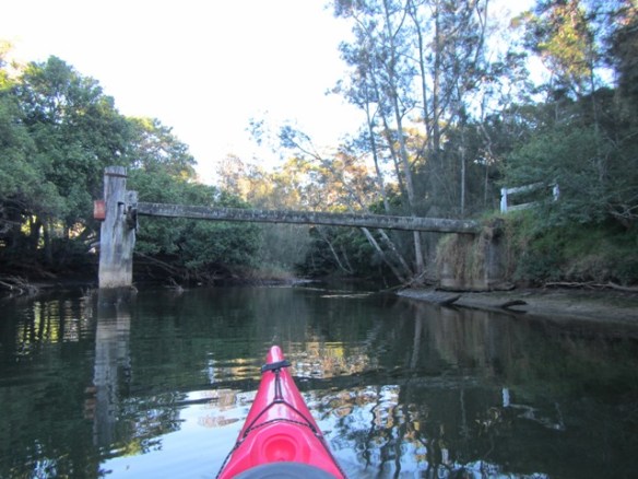 Blue Angel Creek. This is a small arm that runs off Crooked River at which the Holiday Park backs onto on the other side