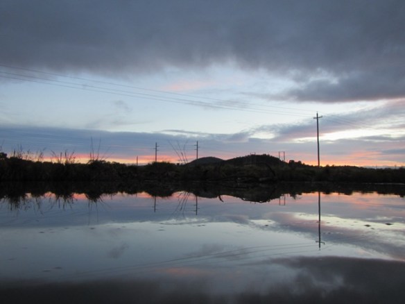 6.52am: Beautiful pre-dawn deep tones sketched the skies.