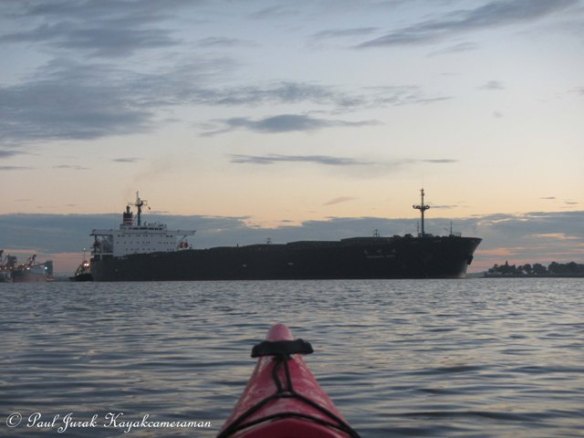 Playing chicken with the coal tankers again.