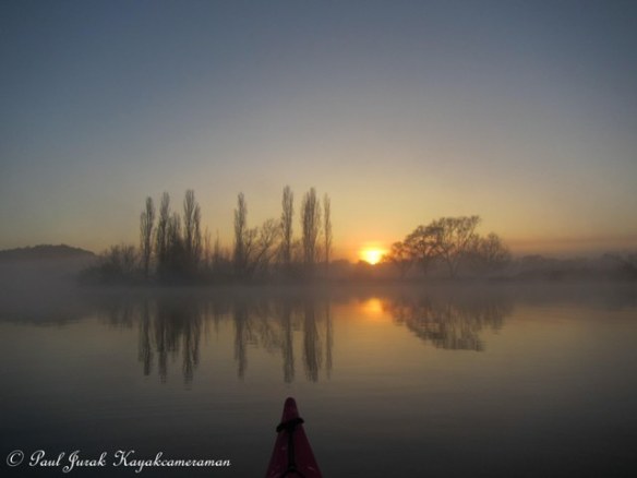 7.09am: At this point it was misty, but the visibility wasn't to bad.