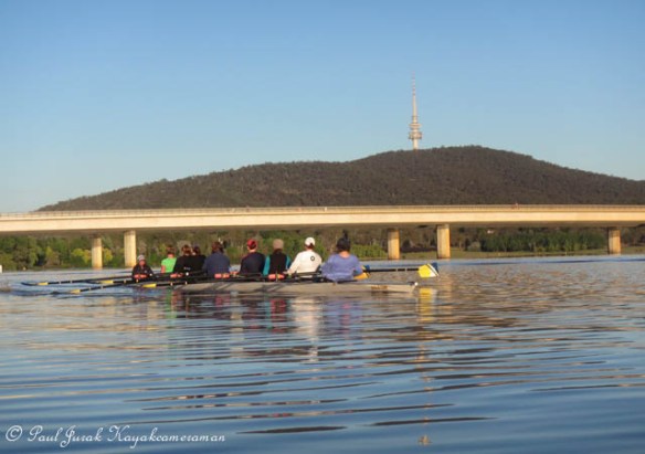 The flying sculls...whizzing by.