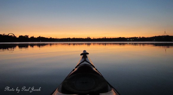 This morning it felt like I was floating on golden glass.