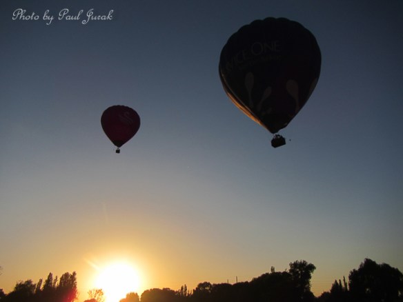 The balloons are that close, that we are having a chat. 