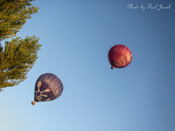 There was total silence as the balloons floated overhead into a cloudless  Canberra skyline. 