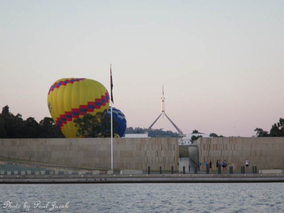 I was so excited when I discovered that the balloons were going to launch for the lawns of the Old Parliament House. 