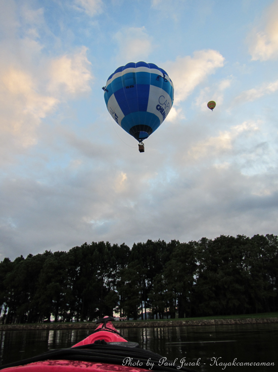 Here comes Justin...you have to be careful of those drop balloons.  