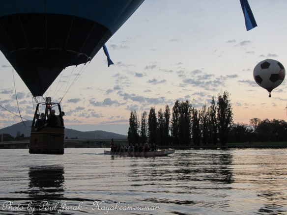 The Capital Chemist balloon was dodging the Ice Dragons crew.  