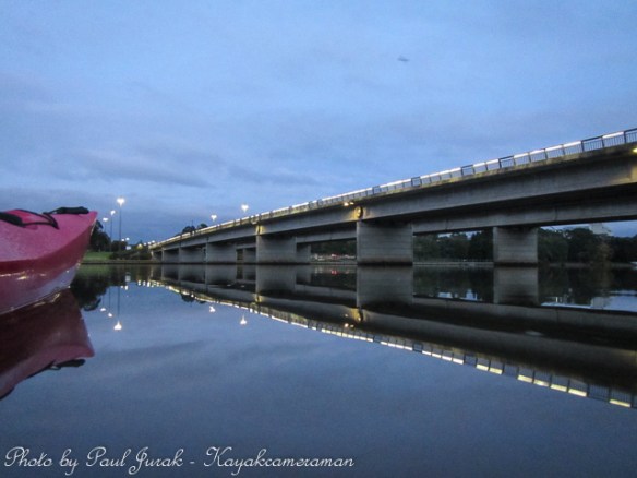 On approach to the Kings Ave Bridge. 