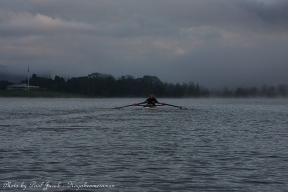 Slicing through the mist.  