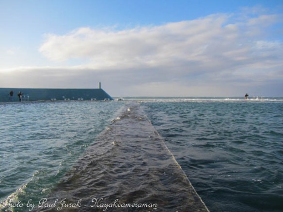 Even the board walk was underwater 